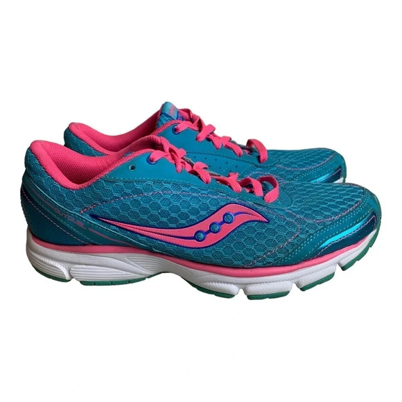 Saucony Women’s Outduel Sneakers Size  US 9.5 Pink Blue - Picture 1 of 16